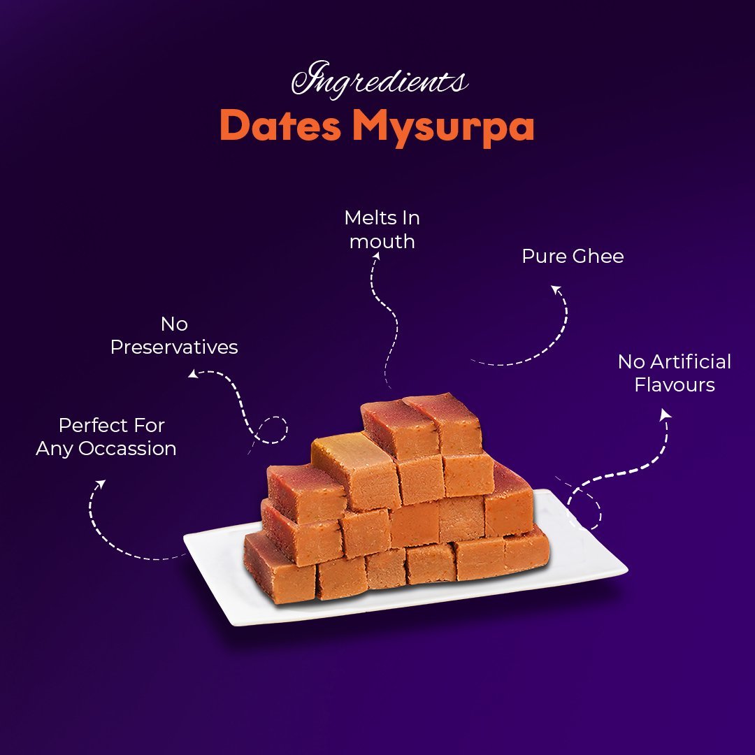 Premium Dates Mysore Pak - Sweet16