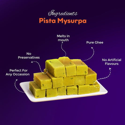 Premium Pista Mysore Pak - Sweet16