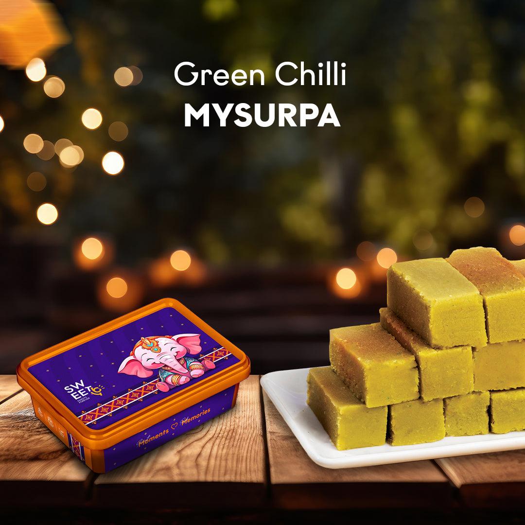 2 Kg Premium Green Chilli Mysorepa - Sweet16