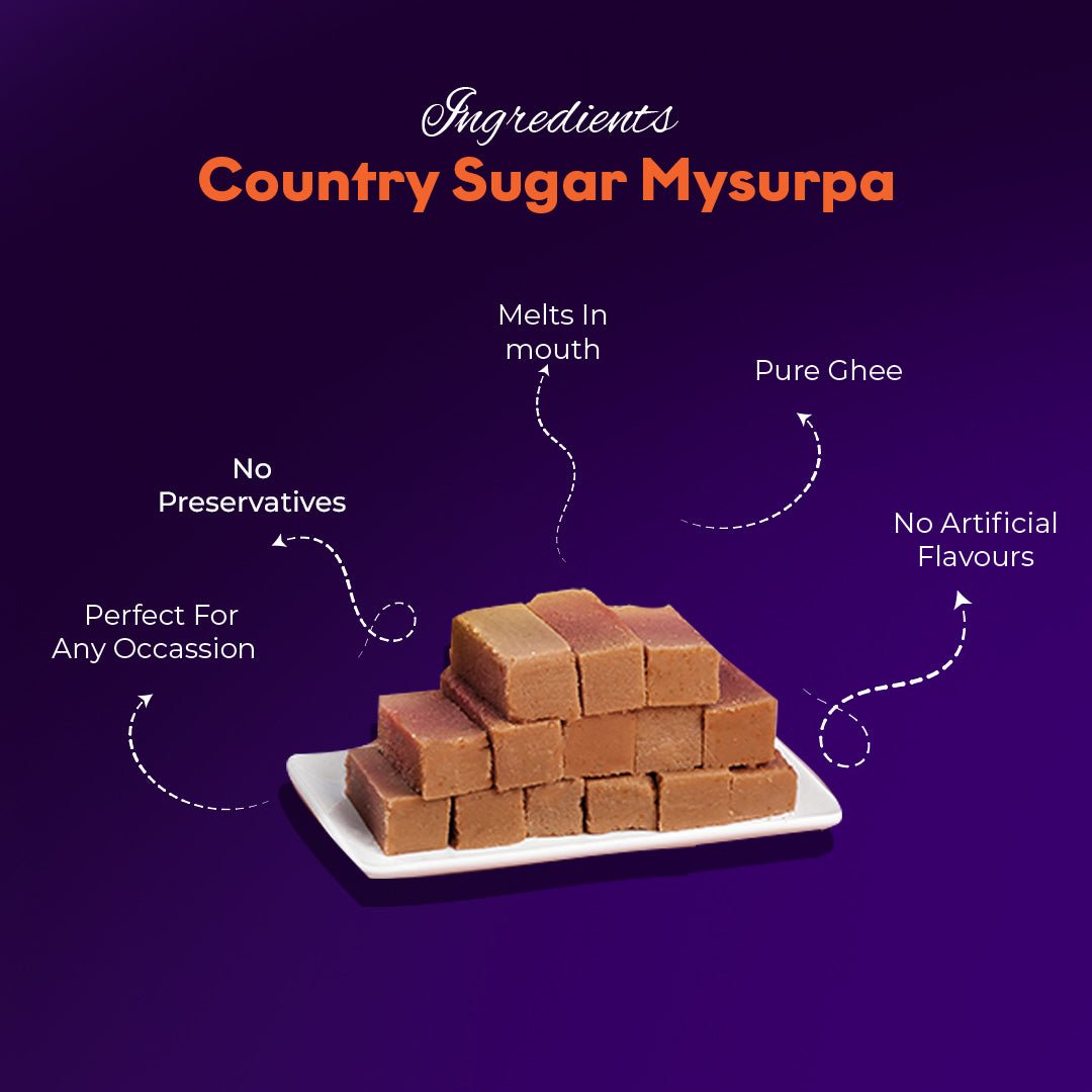 2 Kg Premium Nattu Sarkarai Mysorepa - Sweet16