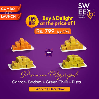 Carrot + Sweet Chilli + Badam + Pista - Sweet16