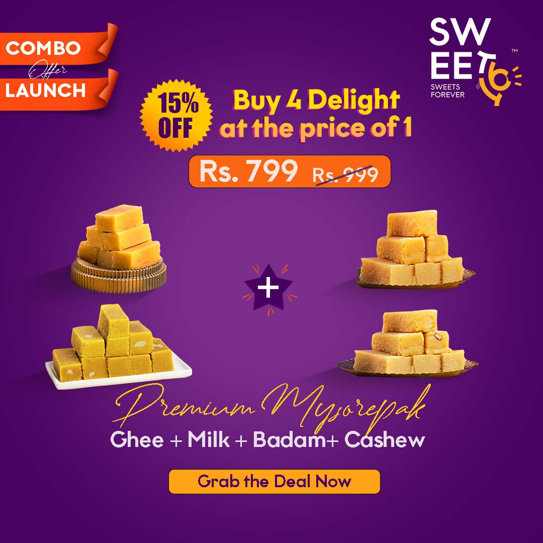 Ghee + Milk + Badam + Cashew - Sweet16