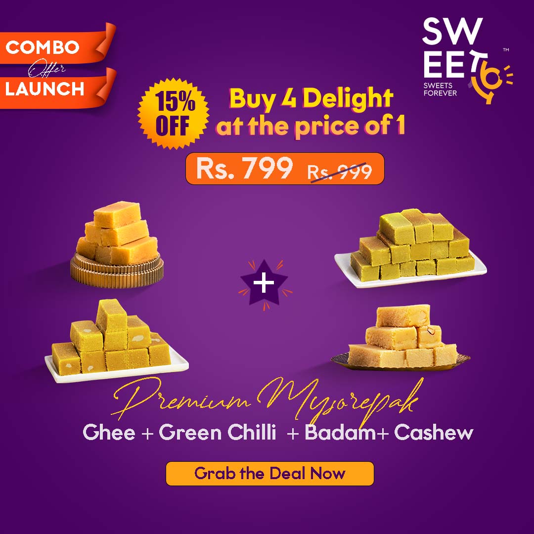 Ghee + Sweet Chilli + Badam + Cashew - Sweet16