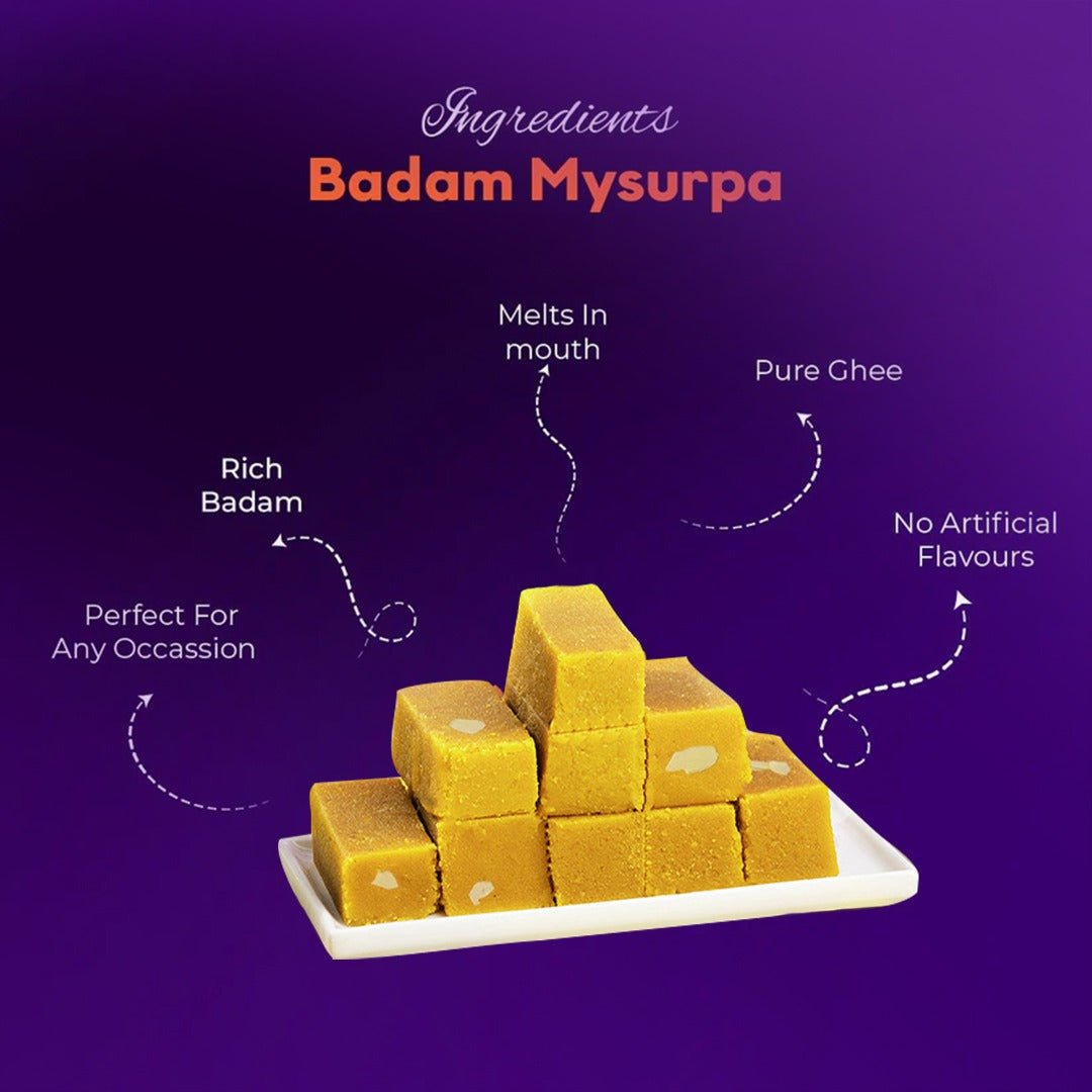 Premium Badam Mysore Pak - Sweet16