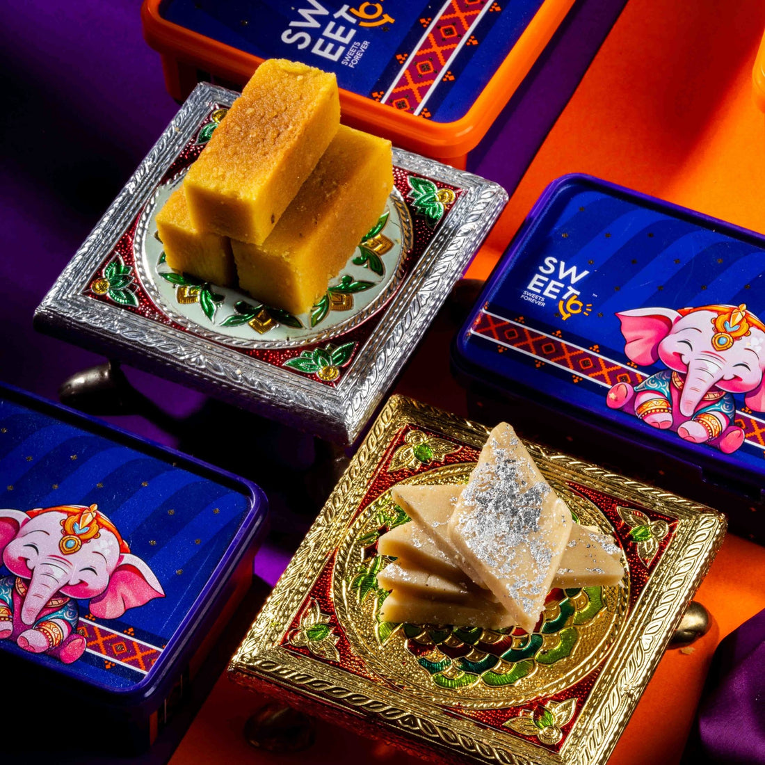 Premium Kaju Katli & Premium Badam Mysorepak - Sweet16