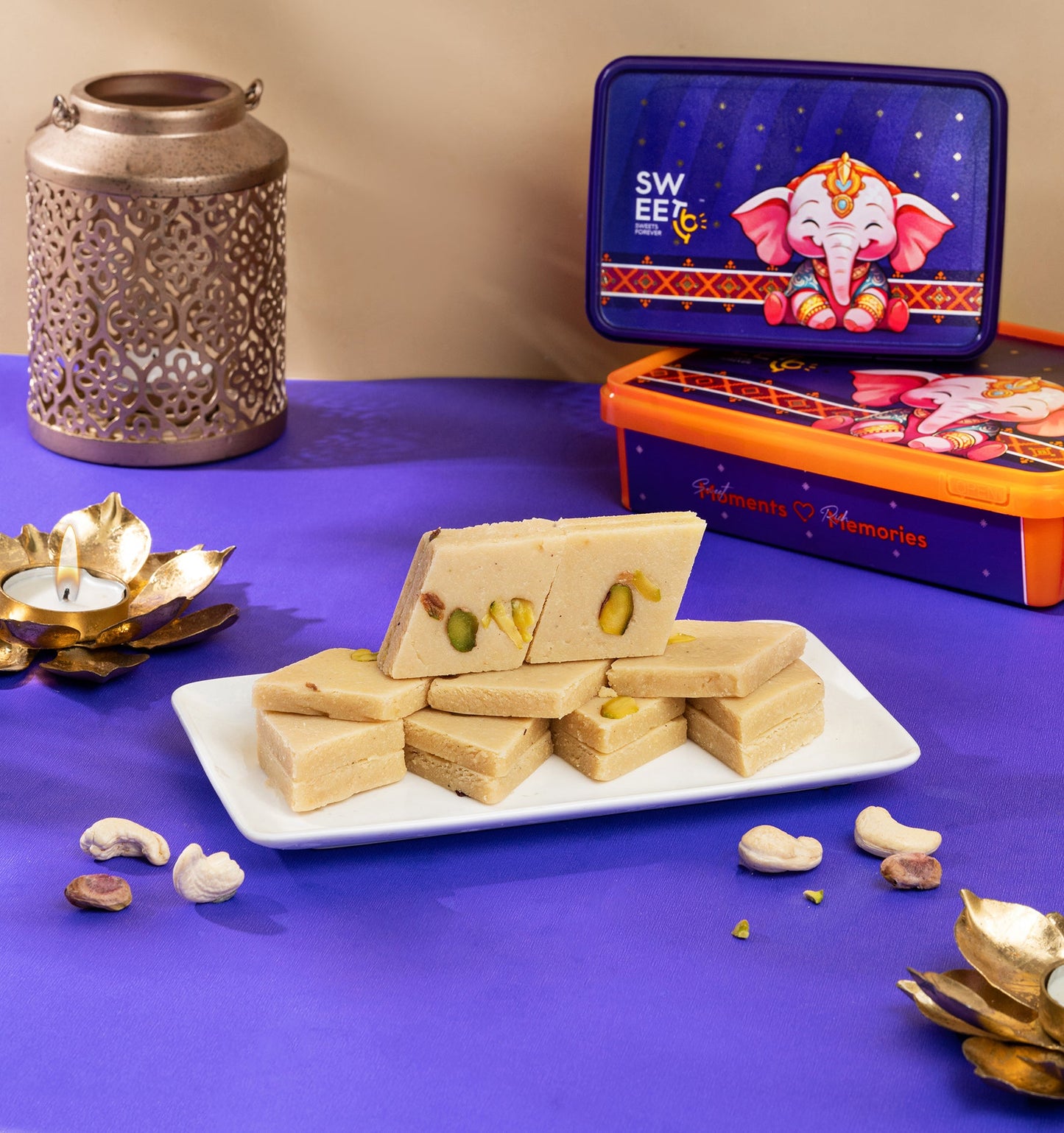 Premium Kaju Katli & Premium Carrot Mysorepak - Sweet16