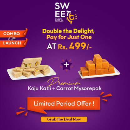 Premium Kaju Katli & Premium Carrot Mysorepak - Sweet16