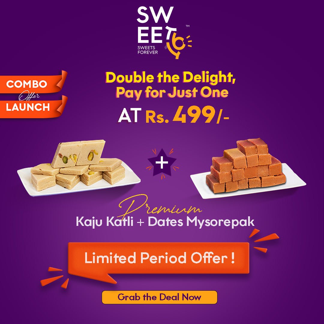 Premium Kaju Katli & Premium Dates Mysorepak - Sweet16