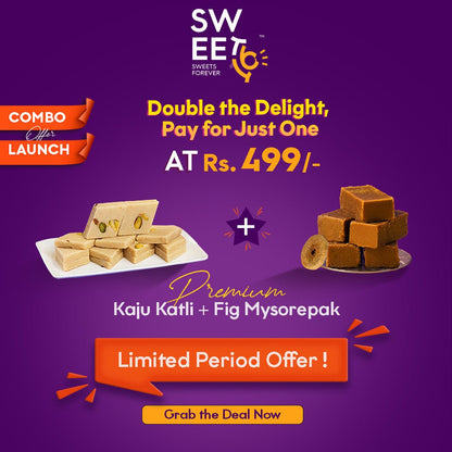 Premium Kaju Katli & Premium Fig Mysorepak - Sweet16