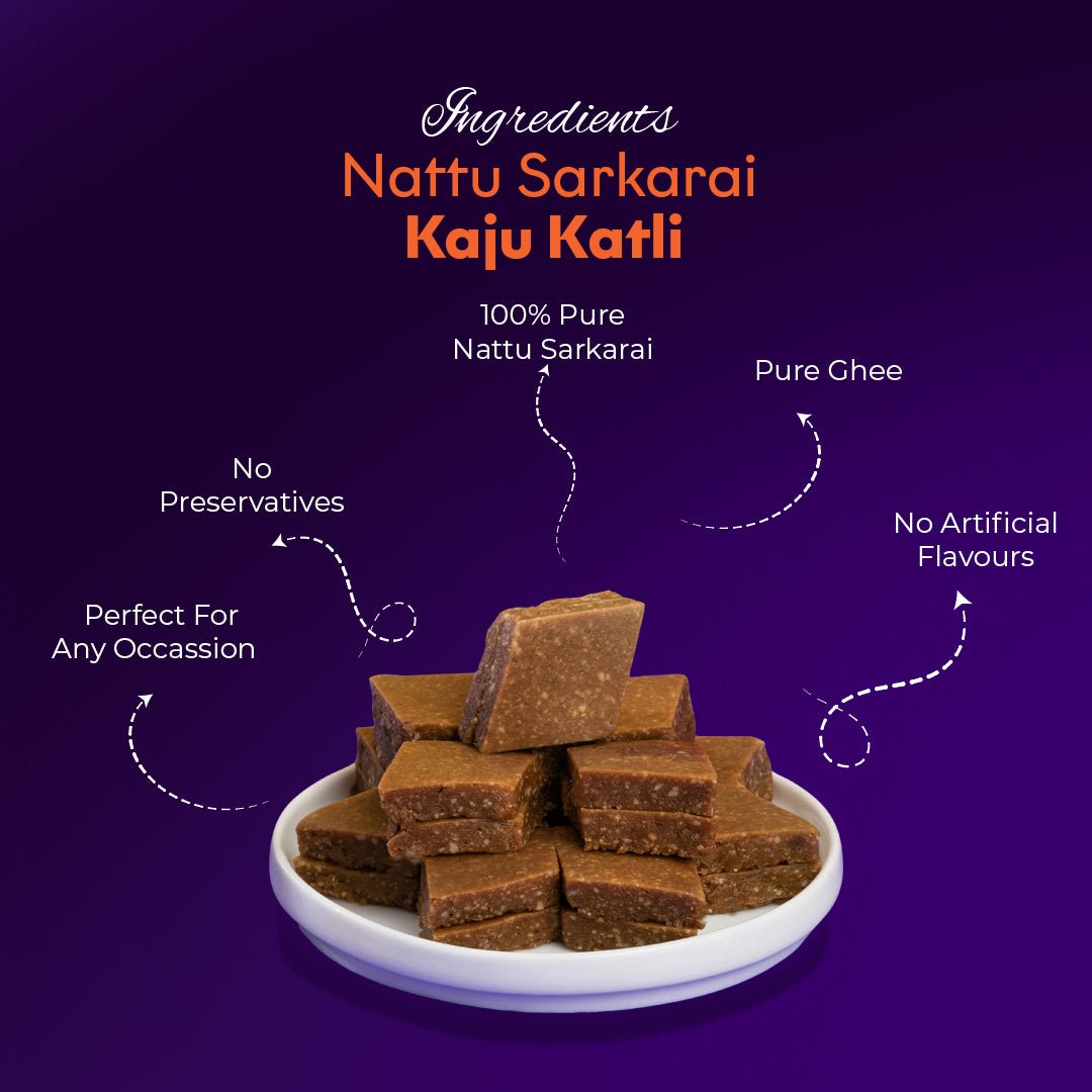 Premium Nattu Sarkarai Kaju Katli - Sweet16