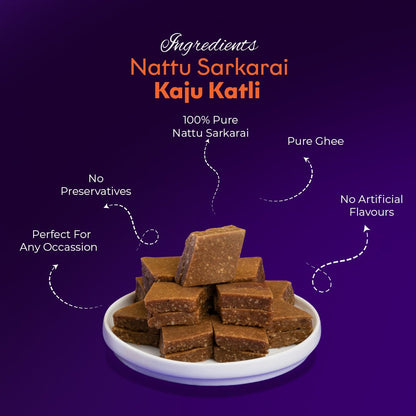 Premium Nattu Sarkarai Kaju Katli - Sweet16